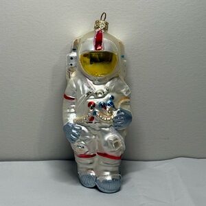 Vintage Astronaut Christmas Ornament Glass Kurt Adler Polonaise Smithsonian 1997